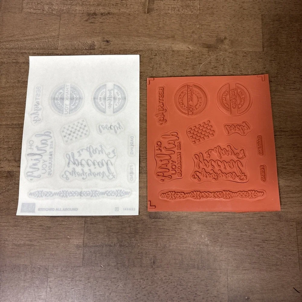 Stampin' Up! Stitched All Around Stamp Set #146632 Clear Mount